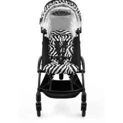 Poussette trio yoyo 3 pack 6+ et siège auto cloud g3 black + nacelle yoyo - chassis noir - zebra / noir