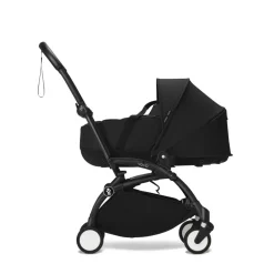 Poussette trio yoyo 3 pack 6+ + siège auto cloud t plus beige + nacelle yoyo - châssis blanc - léopard / noir