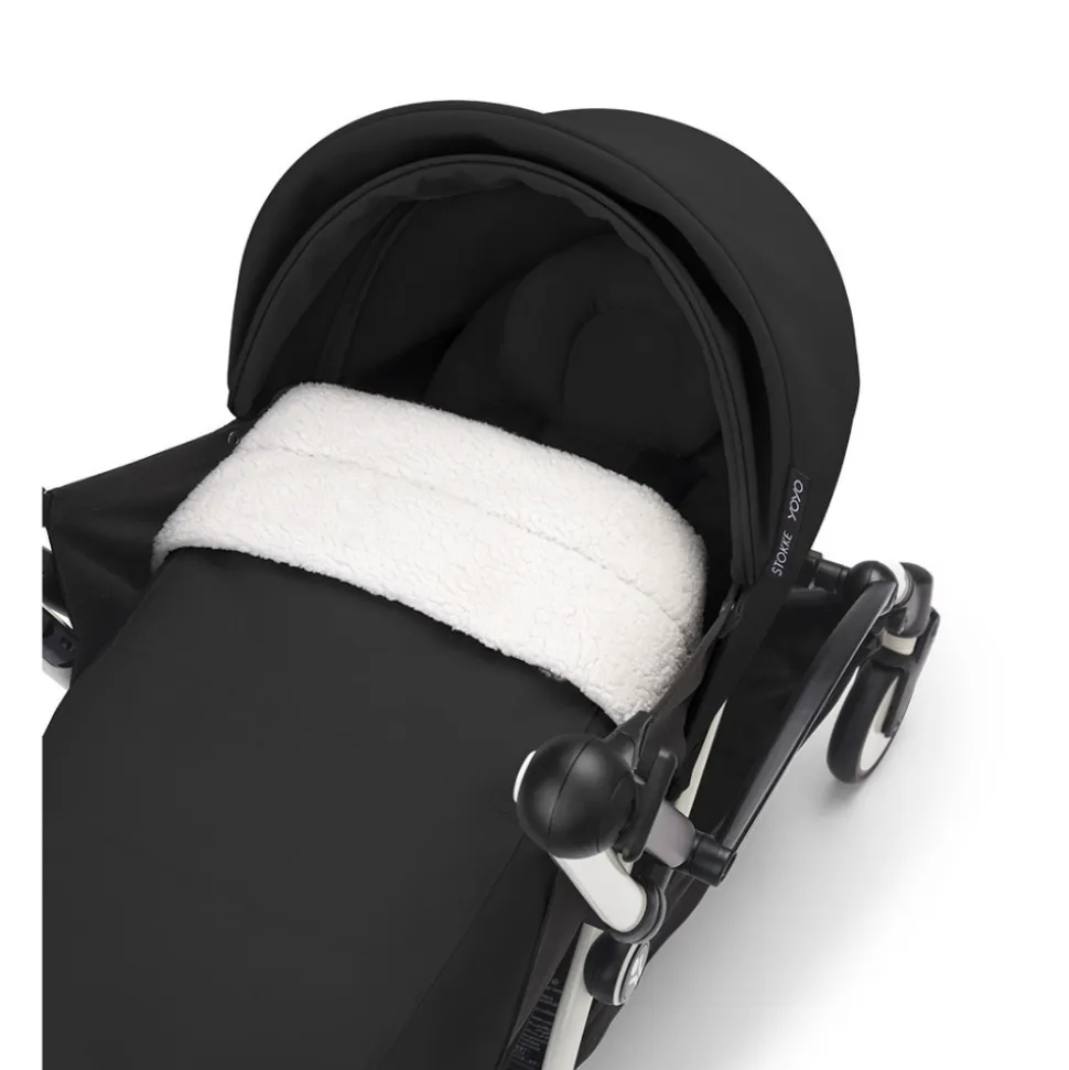 Poussette trio yoyo 3 pack 0+ & 6+ + siège auto cloud t plus black - châssis blanc - léopard / noir