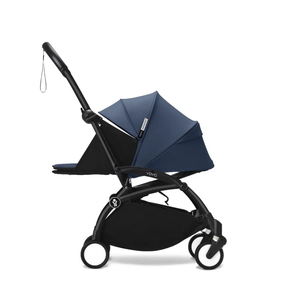 Poussette trio yoyo 3 pack 0+ & 6+ + siège auto cloud t plus black - châssis noir - bleu air france