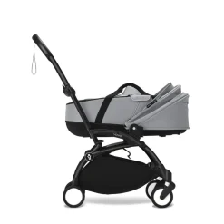 Poussette trio yoyo 3 + siège auto cloud t black + nacelle - châssis blanc - stone