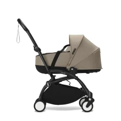 Poussette trio yoyo 3 + siège auto cloud t black + nacelle - châssis blanc - taupe