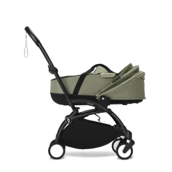 Poussette trio yoyo 3 + siège auto cloud t black + nacelle - châssis noir - olive