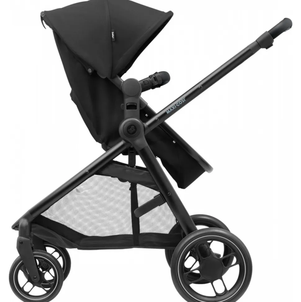 Poussette trio zelia 3 essential black + siège auto cabriofix i-size + nacelle