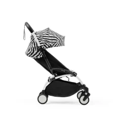 Poussette yoyo 3 châssis blanc pack 6+ zebra - wild collection