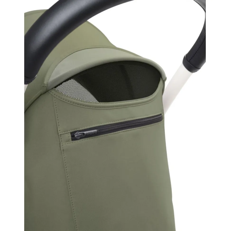 Poussette yoyo 3 châssis blanc pack 6+ olive