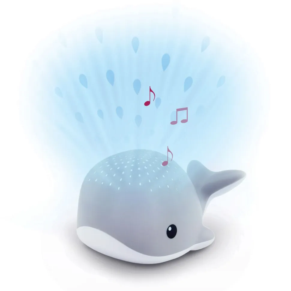 Projecteur d’ambiance océan wally la baleine gris