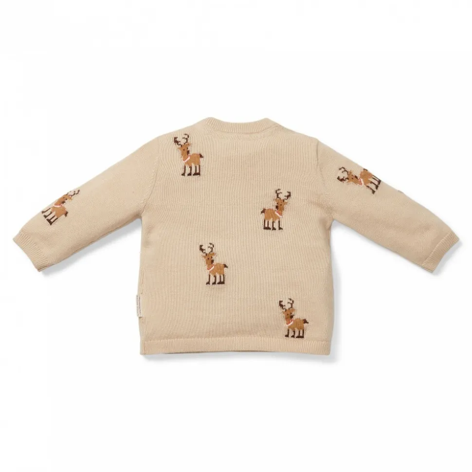 Pull-over de noël tricoté avec des rennes - 80