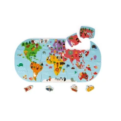 Puzzle de bain carte des explorateurs