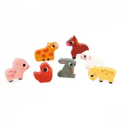 Puzzle en bois chunky animaux de la ferme 7 pièces