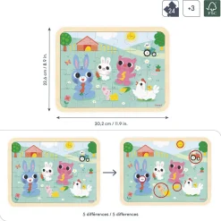 Puzzle en bois 24 pièces a la ferme