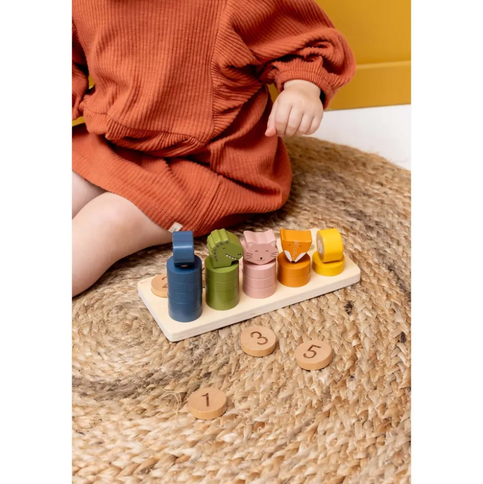 Puzzle enfant à chiffres 1-5 en bois