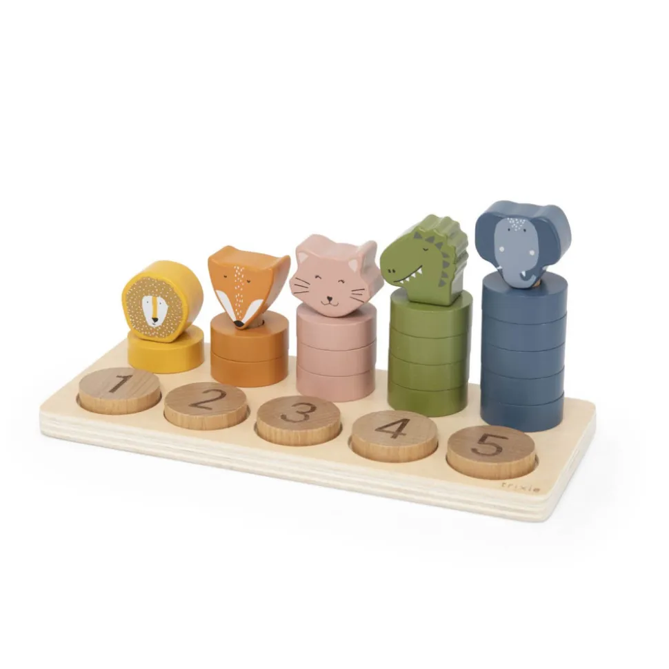 Puzzle enfant à chiffres 1-5 en bois