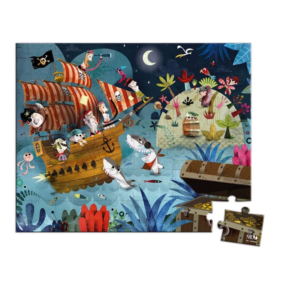 Puzzle enfant 36 pièces chasse aux trésors