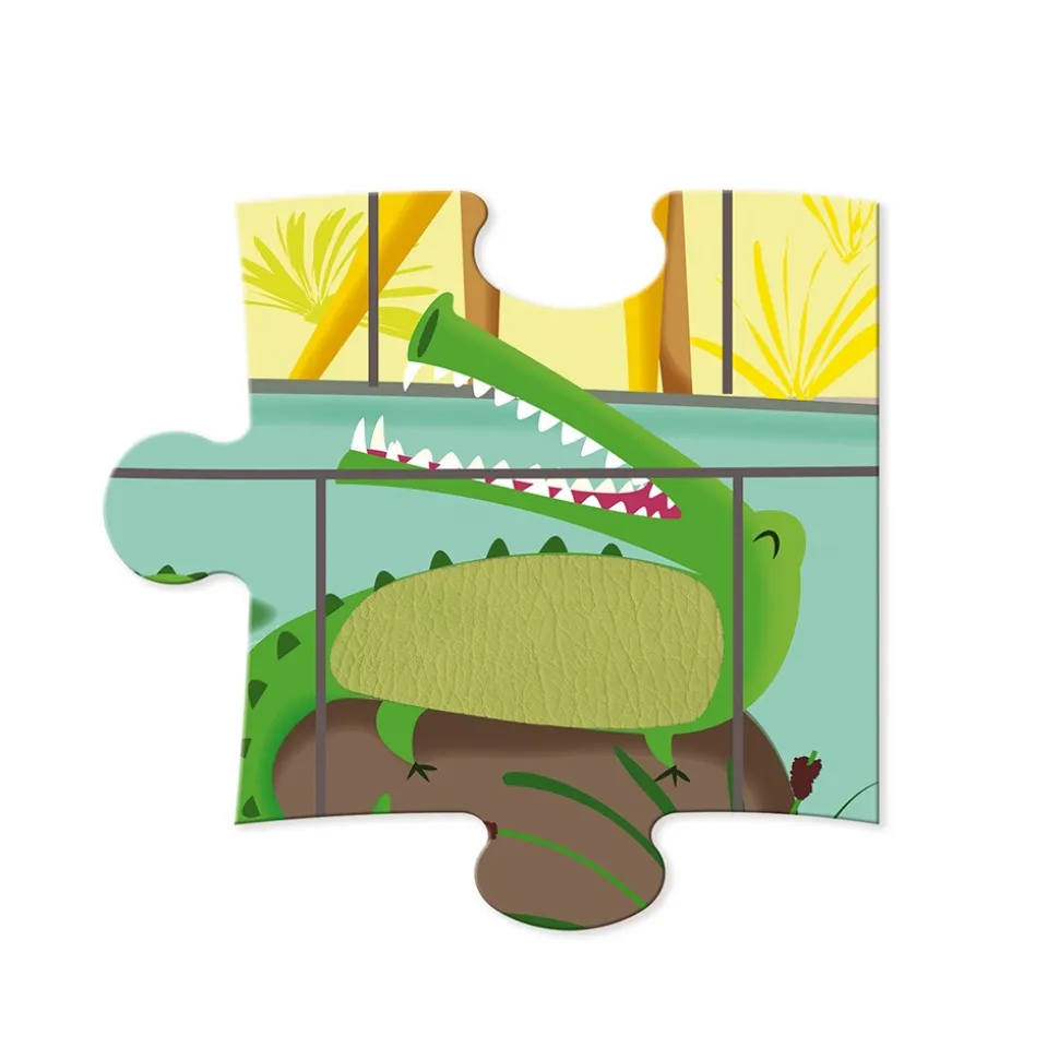 Puzzle enfant tactile journée au zoo 20 pièces