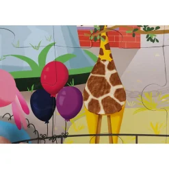 Puzzle enfant tactile journée au zoo 20 pièces
