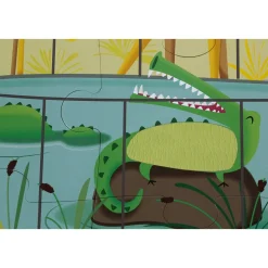 Puzzle enfant tactile journée au zoo 20 pièces