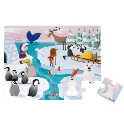 Puzzle enfant tactile la banquise 20 pièces
