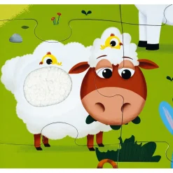 Puzzle enfant tactile les animaux de la ferme 20 pièces