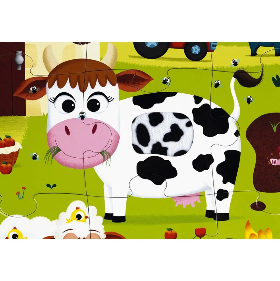 Puzzle enfant tactile les animaux de la ferme 20 pièces
