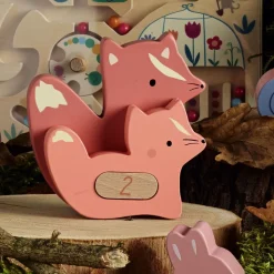 Puzzles 3d en bois animaux à compter et associer