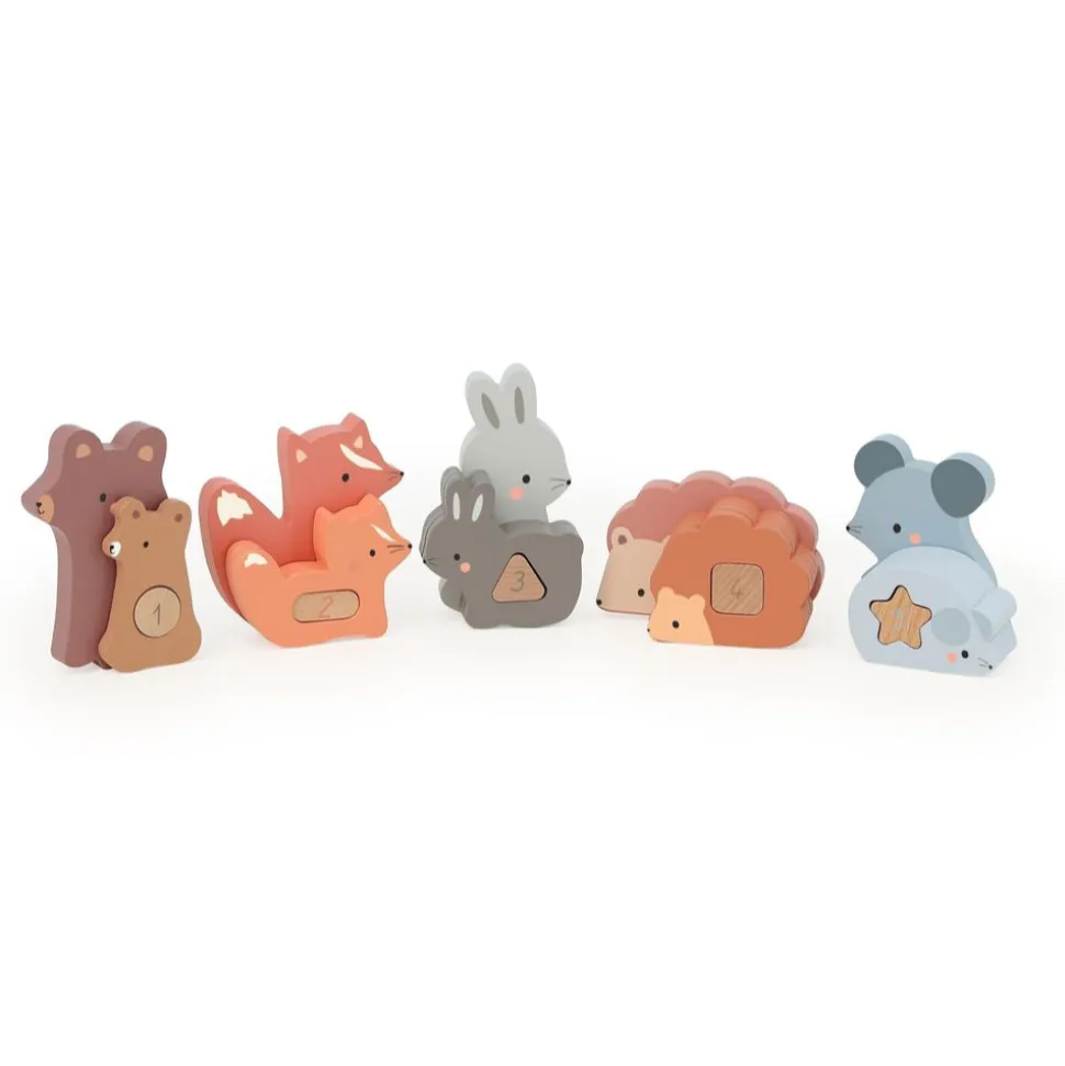 Puzzles 3d en bois animaux à compter et associer