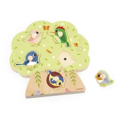 Puzzle sonore en bois enfant 5 pièces oiseau