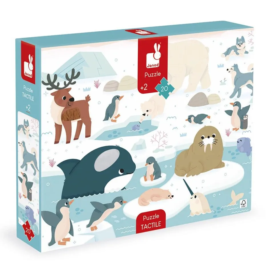 Puzzle tactile animaux polaires 20 pièces