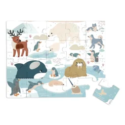 Puzzle tactile animaux polaires 20 pièces