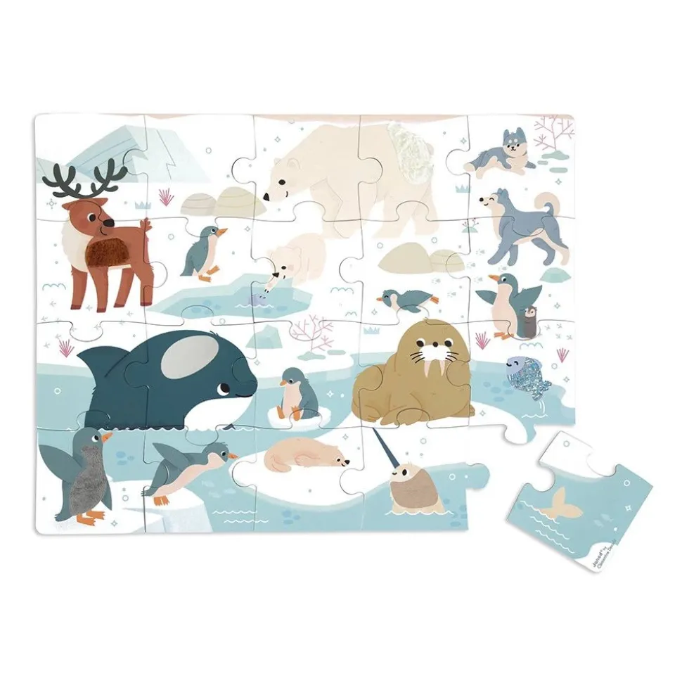 Puzzle tactile animaux polaires 20 pièces