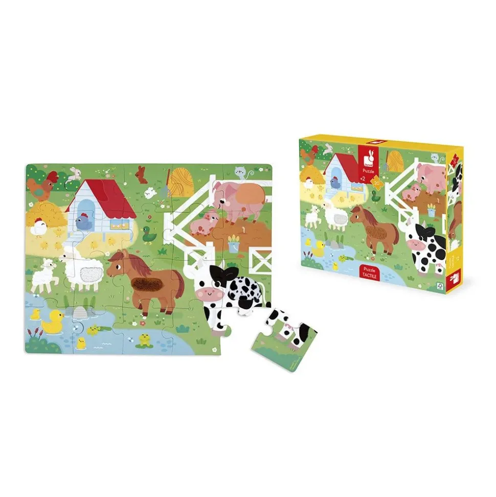 Puzzle tactile la ferme 20 pièces