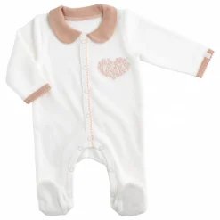 Pyjama bébé blanc 1 mois petit coeur