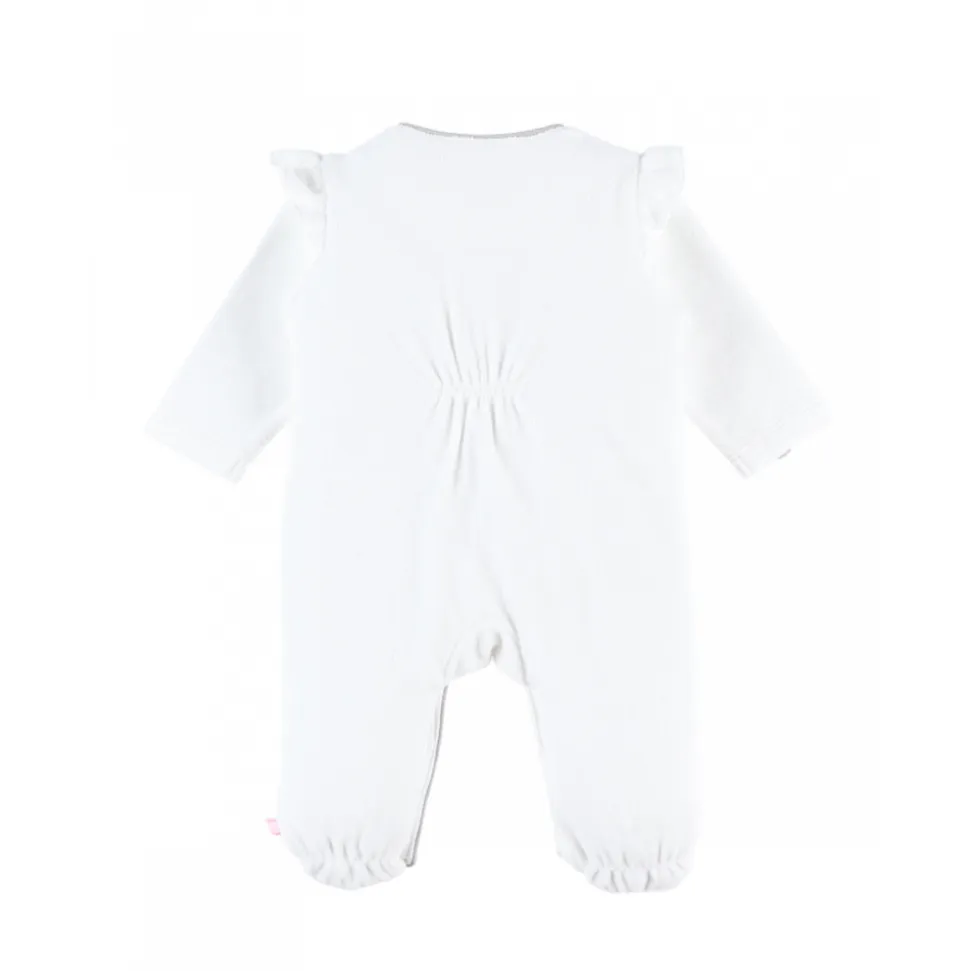 Pyjama bébé en velours babou & kendi écru - 18 mois