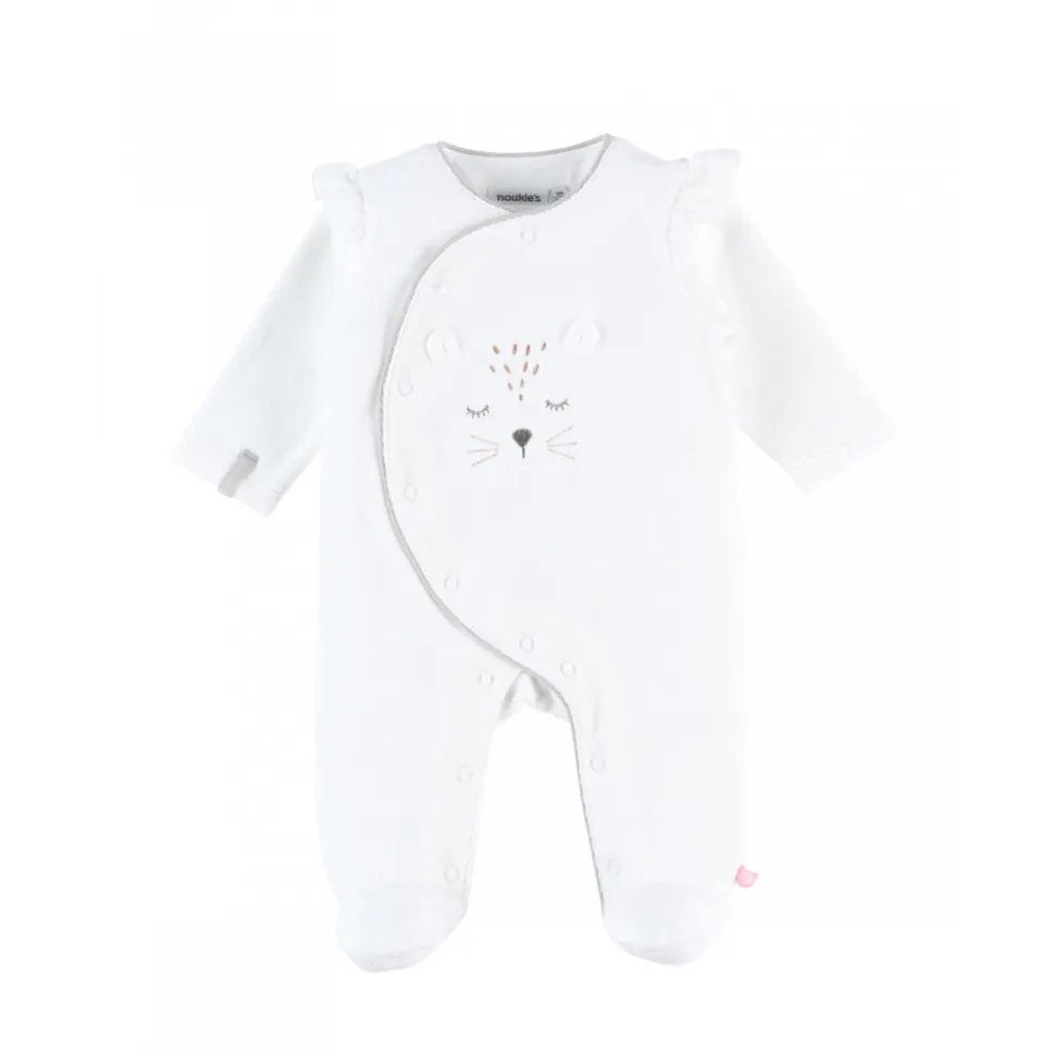 Pyjama bébé en velours babou & kendi écru - 18 mois