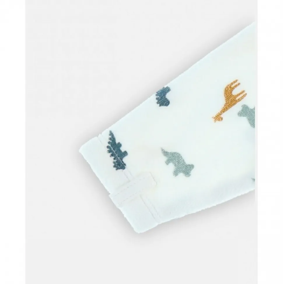 Pyjama bébé en velours dinosaure - 0 mois
