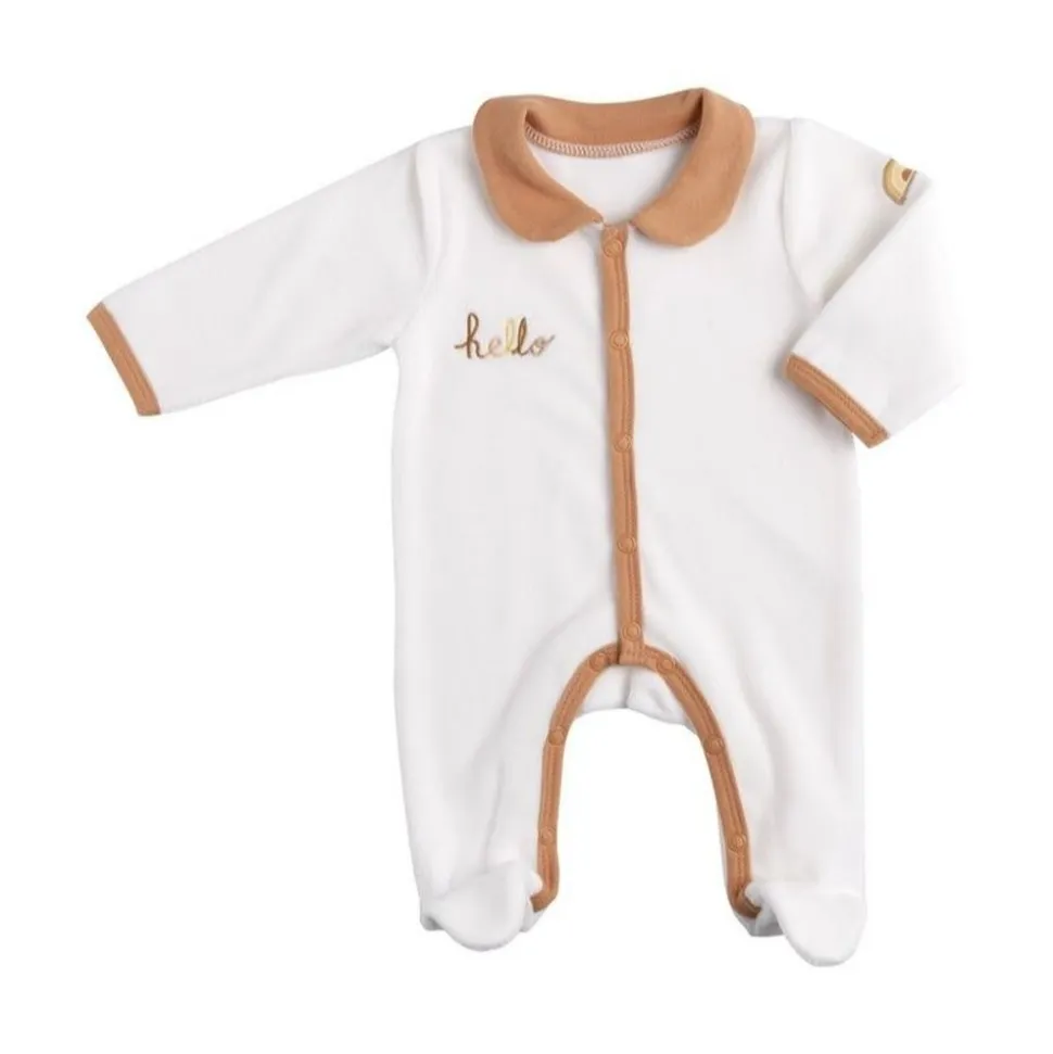 Pyjama bébé 3 mois avec col écru sunlight