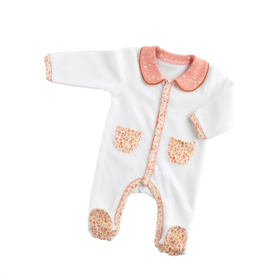 Pyjama bébé naissance col motif floral esmée
