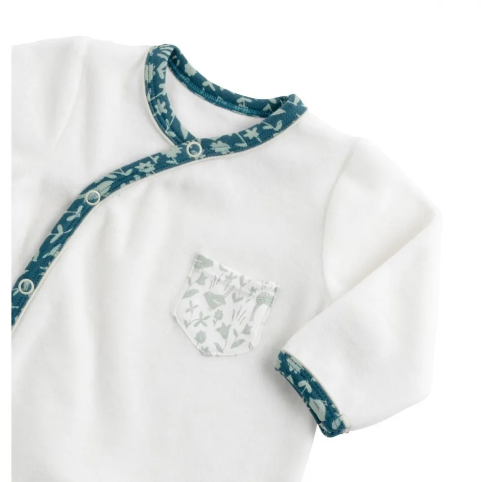 Pyjama bébé naissance sans col motif tilleul promenons nous