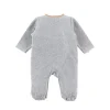 Pyjama bébé velours babou et kendi gris 12 mois