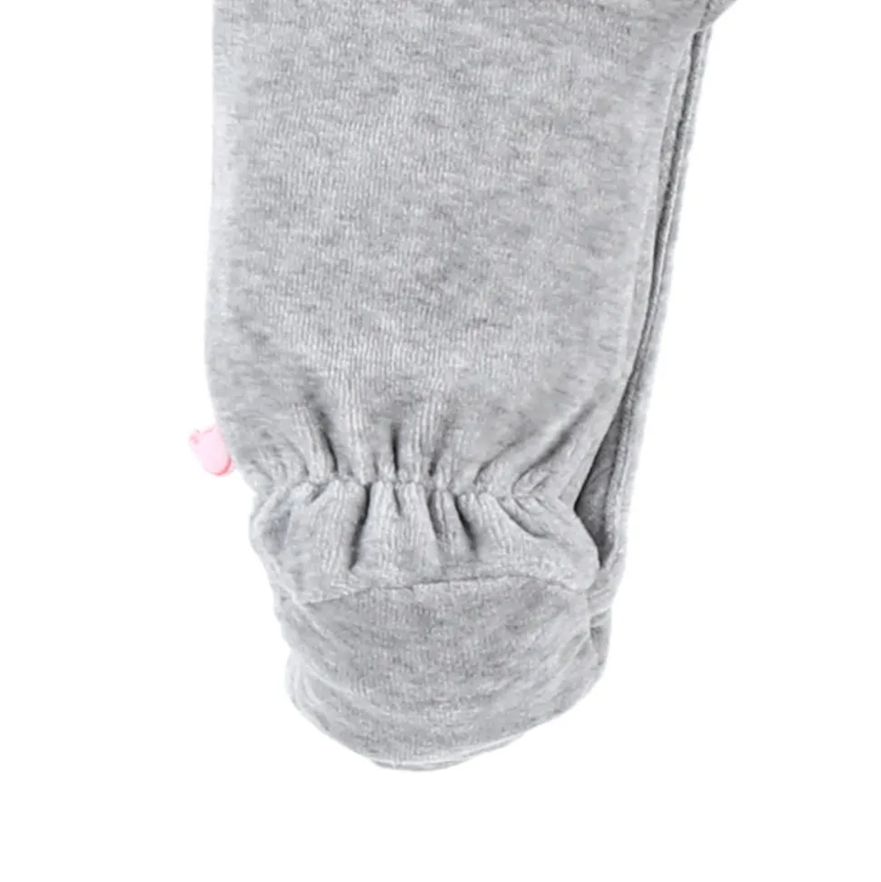 Pyjama bébé velours babou et kendi gris 12 mois