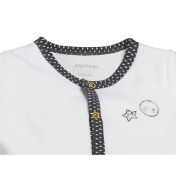 Pyjama bébé velours blanc/gris babyfan 3 mois
