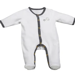 Pyjama bébé velours blanc/gris babyfan 3 mois