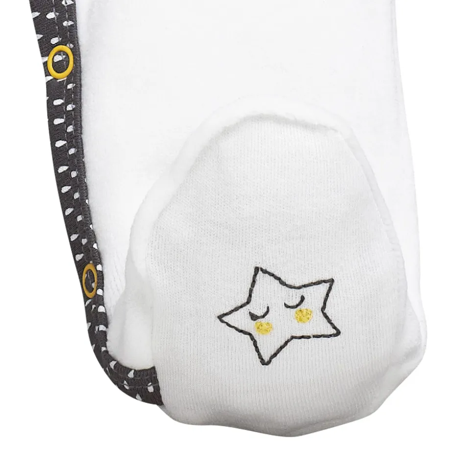 Pyjama bébé velours blanc/gris babyfan 1 mois