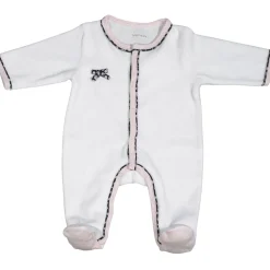 Pyjama bébé velours blanc miss fleur de lune 3 mois