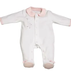 Pyjama bébé velours blanc 3 mois lilibelle