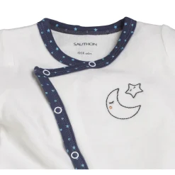 Pyjama bébé velours blanc 1 mois merlin