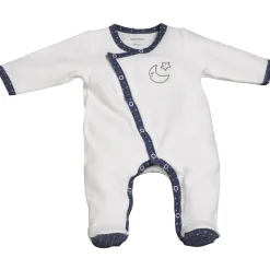 Pyjama bébé velours blanc 1 mois merlin