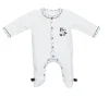 Pyjama bébé velours blanc 1 mois ouverture devant panda chao chao