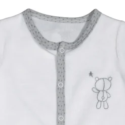 Pyjama bébé velours blanc ours céleste naissance