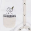 Pyjama bébé velours blanc ours timouki 3 mois